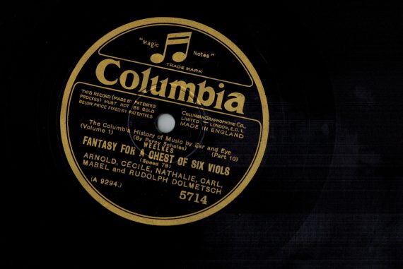 Stephan Mathieu and Peter Söderberg - RADIANCE I- ALAP FOR STEEL NEEDLE, RECORD AND THEORBE - Fantasy, picture of vinyl recording used to create the piece