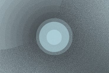 Francesco Giannico and Giulio Aldinucci - Agoraphonia, concentric blue circles of different shades