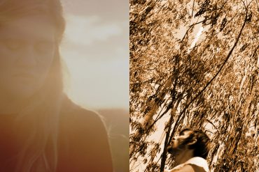 Mary Lattimore and Maxwell August Croy - Terelan Canyon, Lattimore on a hill and Croy in a forest