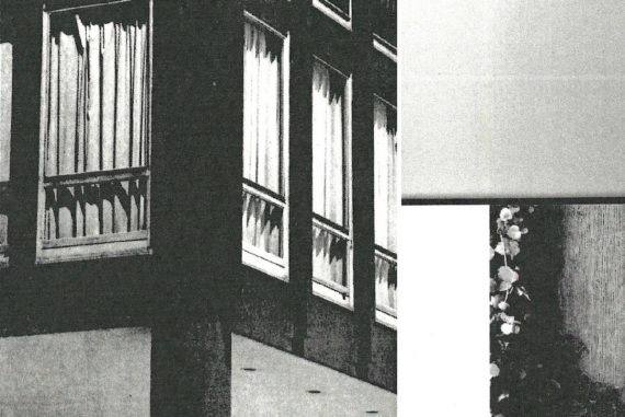 Lea Bertucci - Axis / Atlas, black and white photo of the corner of an apartment building