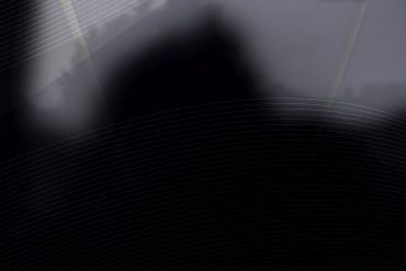 Traces of Place - ambiguous black silhouette, background image reveals it to be trees