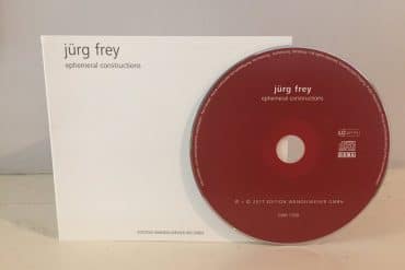Jürg Frey - ephemeral constructions, white Wandelweiser CD cover and maroon CD