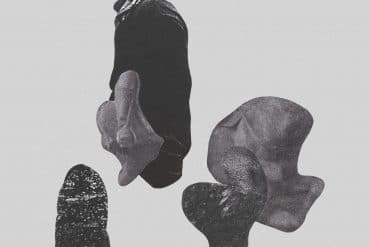 atrick Farmer + David Lacey - Pell-Mell The Prolix, collage of ambiguous amorphous shapes by Sarah Hughes