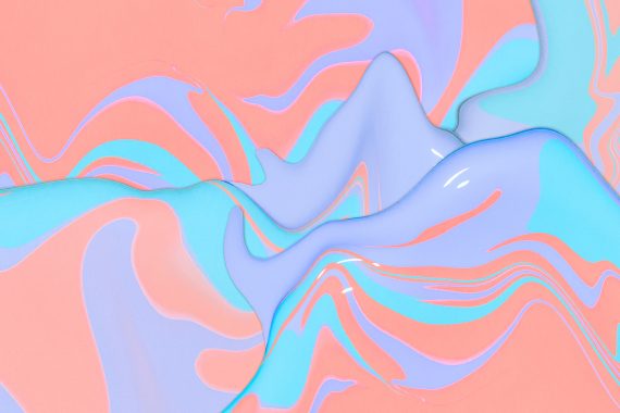 Sylvia Monnier - Stock Shot & Addictive Sling, abstract pink and blue folds