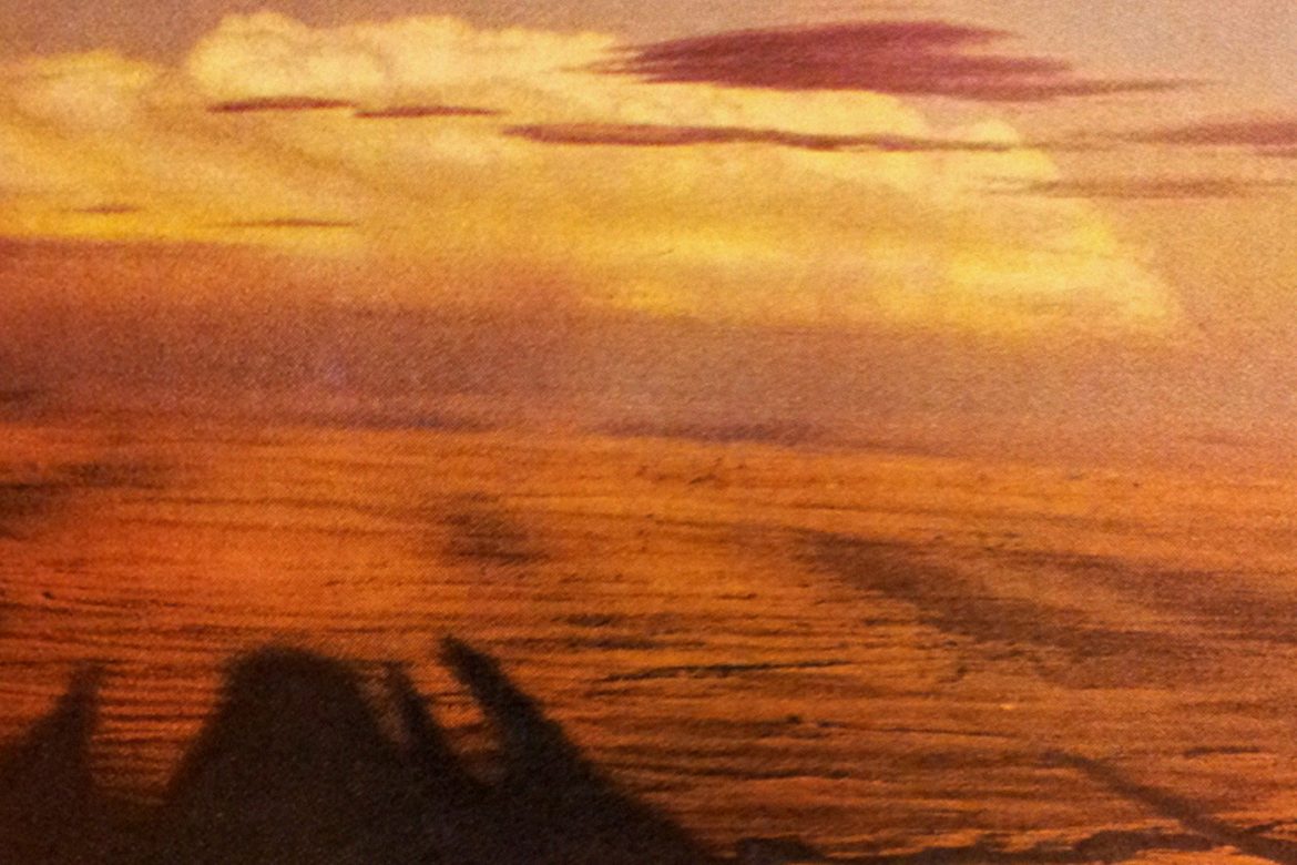 April Larson - You Stand in a Valley Between Dunes, a desert landscape with saturated colours and motion blur.