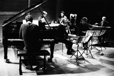 Magnus Granberg, Cyril Bondi, d'incise - ensemble playing as part of residency at Fondation l'Abri, Geneva.